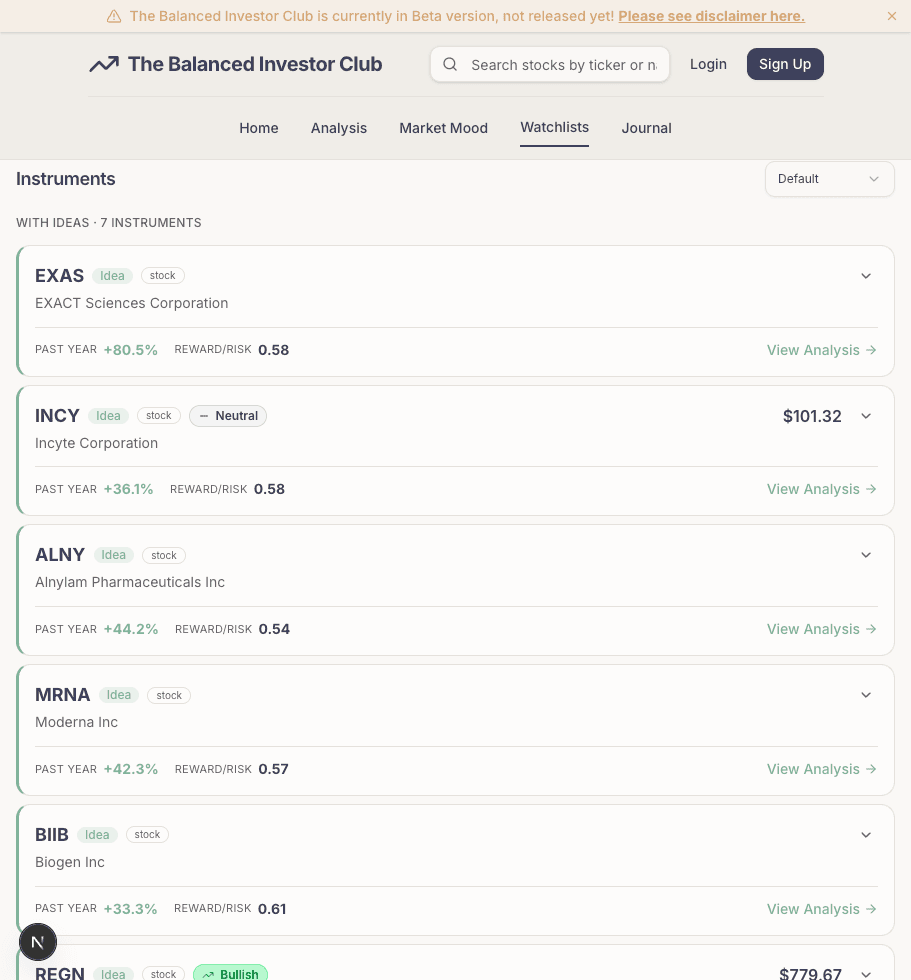 Watchlists — Follow what matters. Ignore the rest.